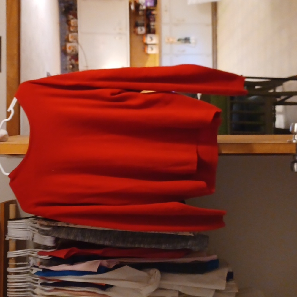 Red sweater, barely worn
